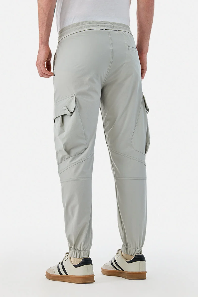 SNITCH Grey 5 Pocket Stretch Cargo Joggers for Men | Best Price UAE
